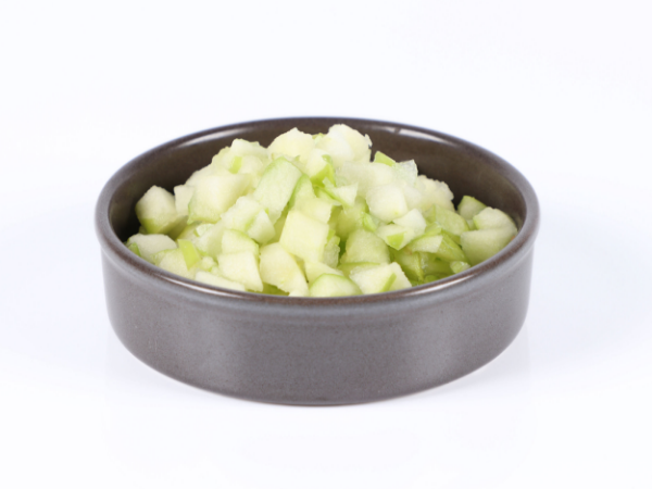Mynd Epli græn með hýði teningar 10mm KG